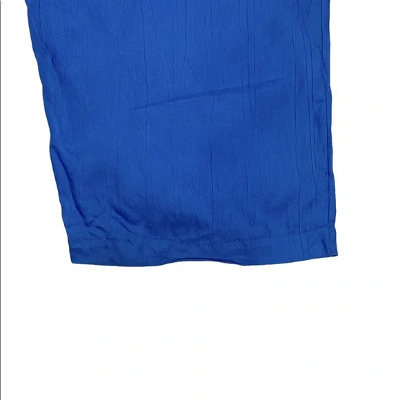 Vintage Ashleigh Morgan Sport Blue Short Sleeve Straight Leg Jumpsuit Size L - Picture 10 of 11